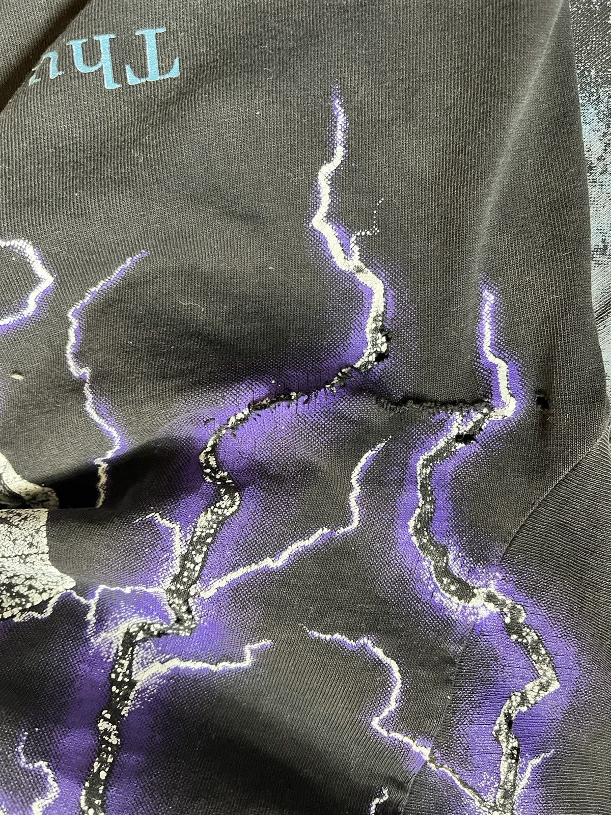 Harley Davidson VTG thrashed Harley Davidson Thunder and Lightning shirt 3XL Size US XXL / EU 58 / 5 - 9 Thumbnail
