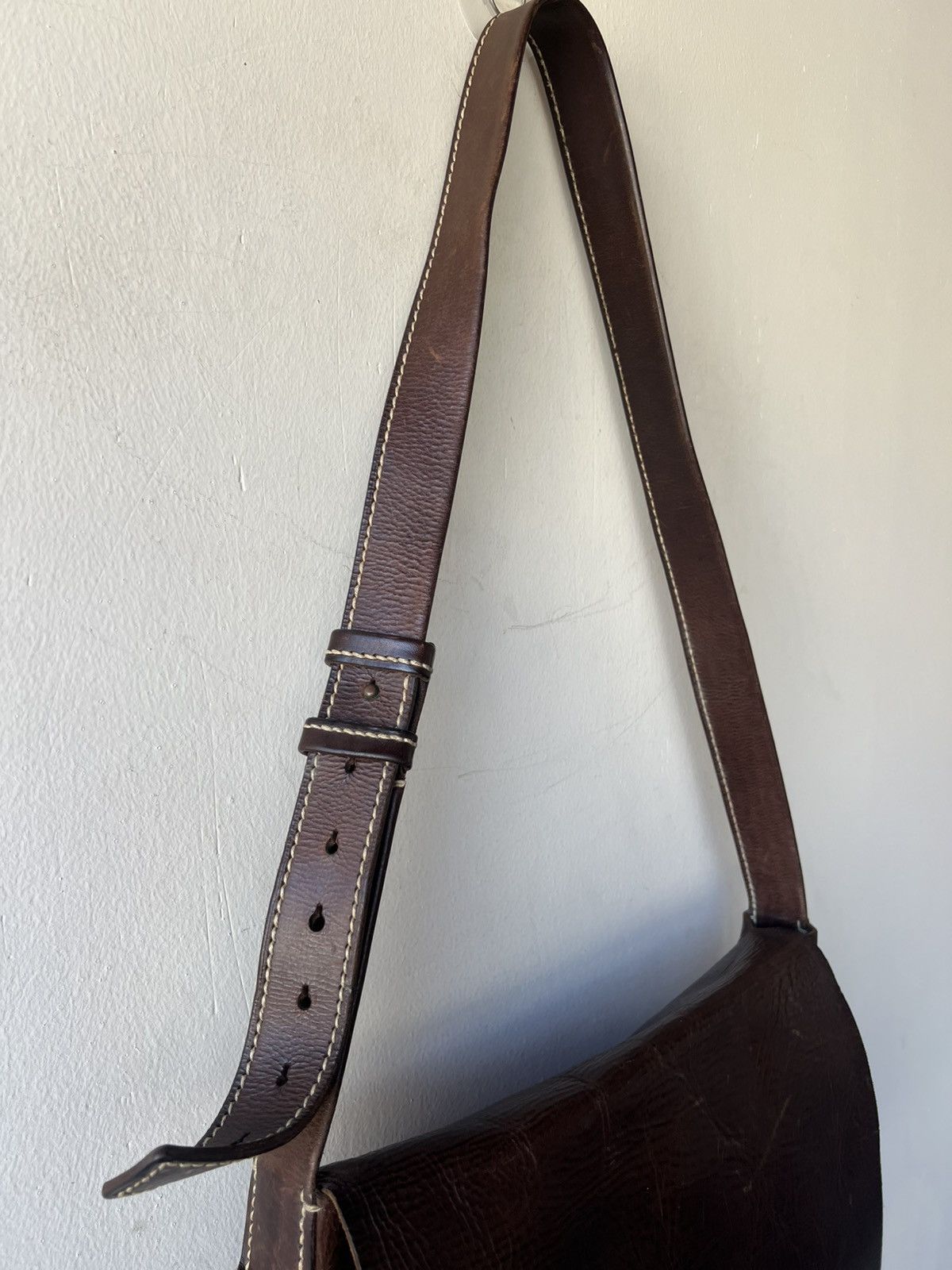 Leather Genten Japan Patina Solid Leather Messenger Bag Size ONE SIZE - 25 Thumbnail