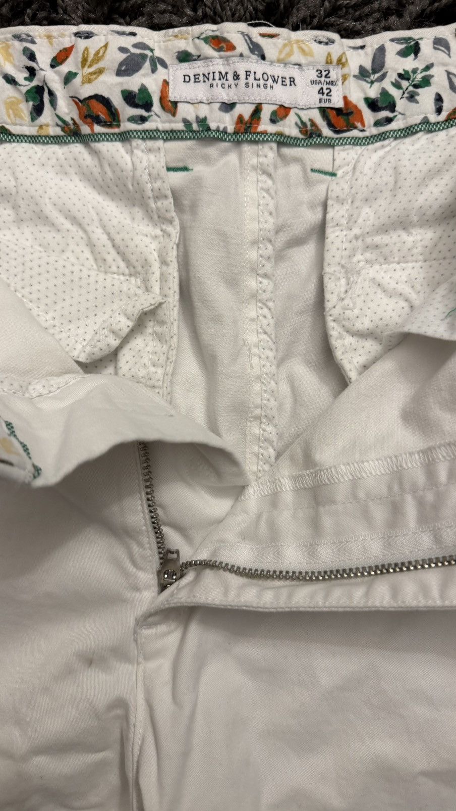 Denim & Flower Ricky Singh White Shorts Size US 32 / EU 48 - 2 Thumbnail