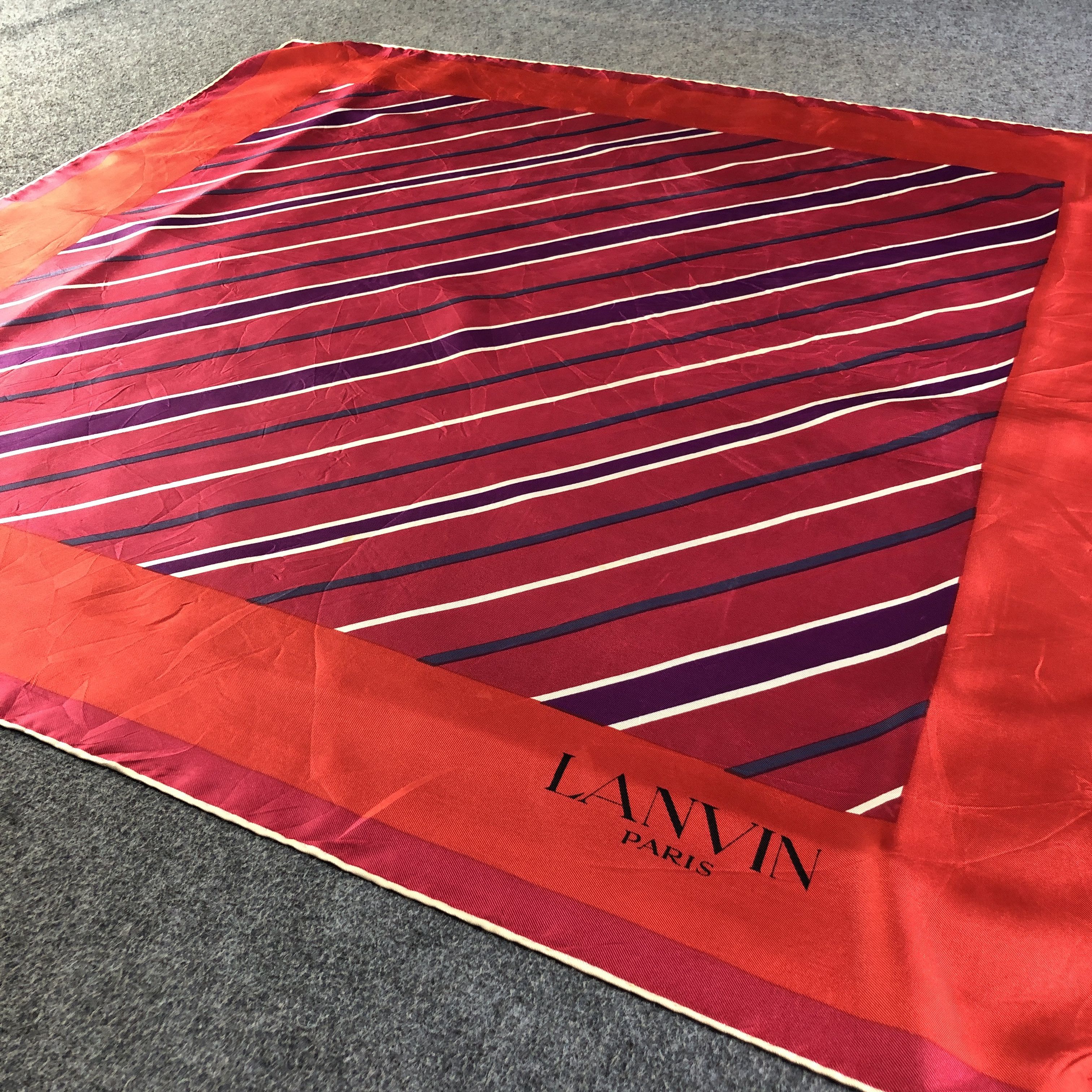 Lanvin Lanvin Luxury Design Hand Rolled Silk Scarf M1164 Size ONE SIZE - 3 Thumbnail