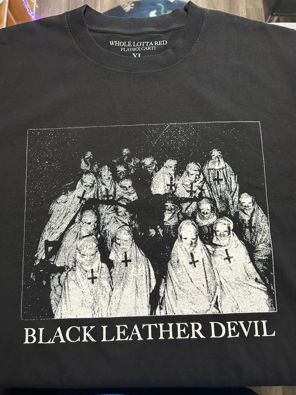 Playboi Carti Black leather devil tee Grailed
