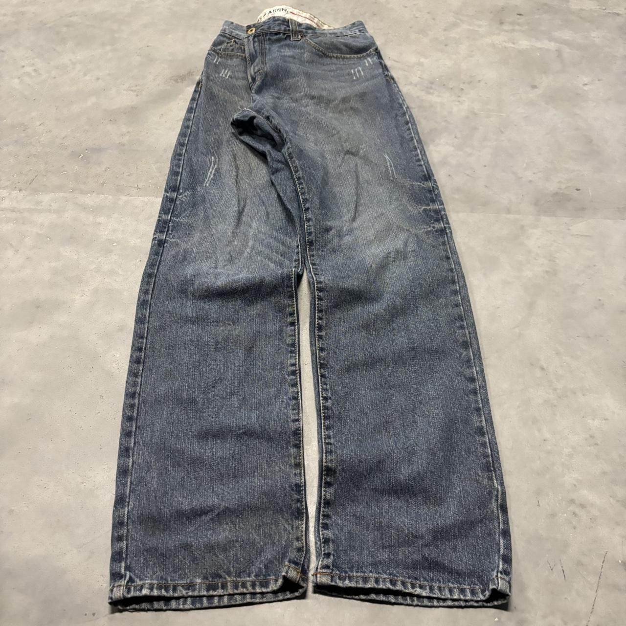 Japanese Brand × Vintage Crazy Vintage Y2K/2000s Grunge Dark Wash Denim Jeans! Size US 34 / EU 50 - 3 Thumbnail