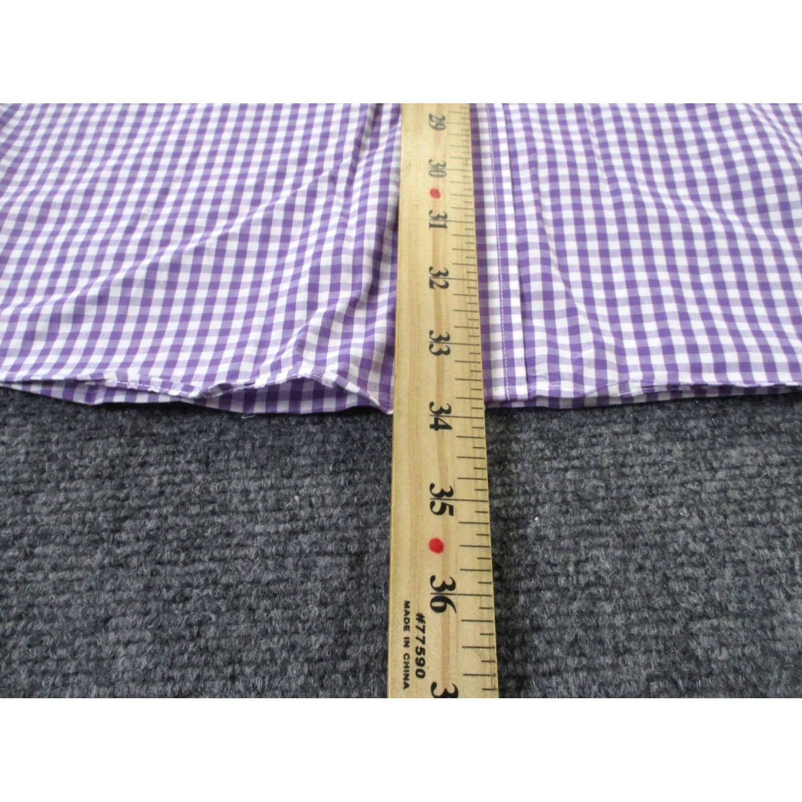 Logo 7 Al Dixons Shirt Mens XL Purple Plaid Button-Up Collared Long Sleeve White Space? Size US XL / EU 56 / 4 - 4 Thumbnail