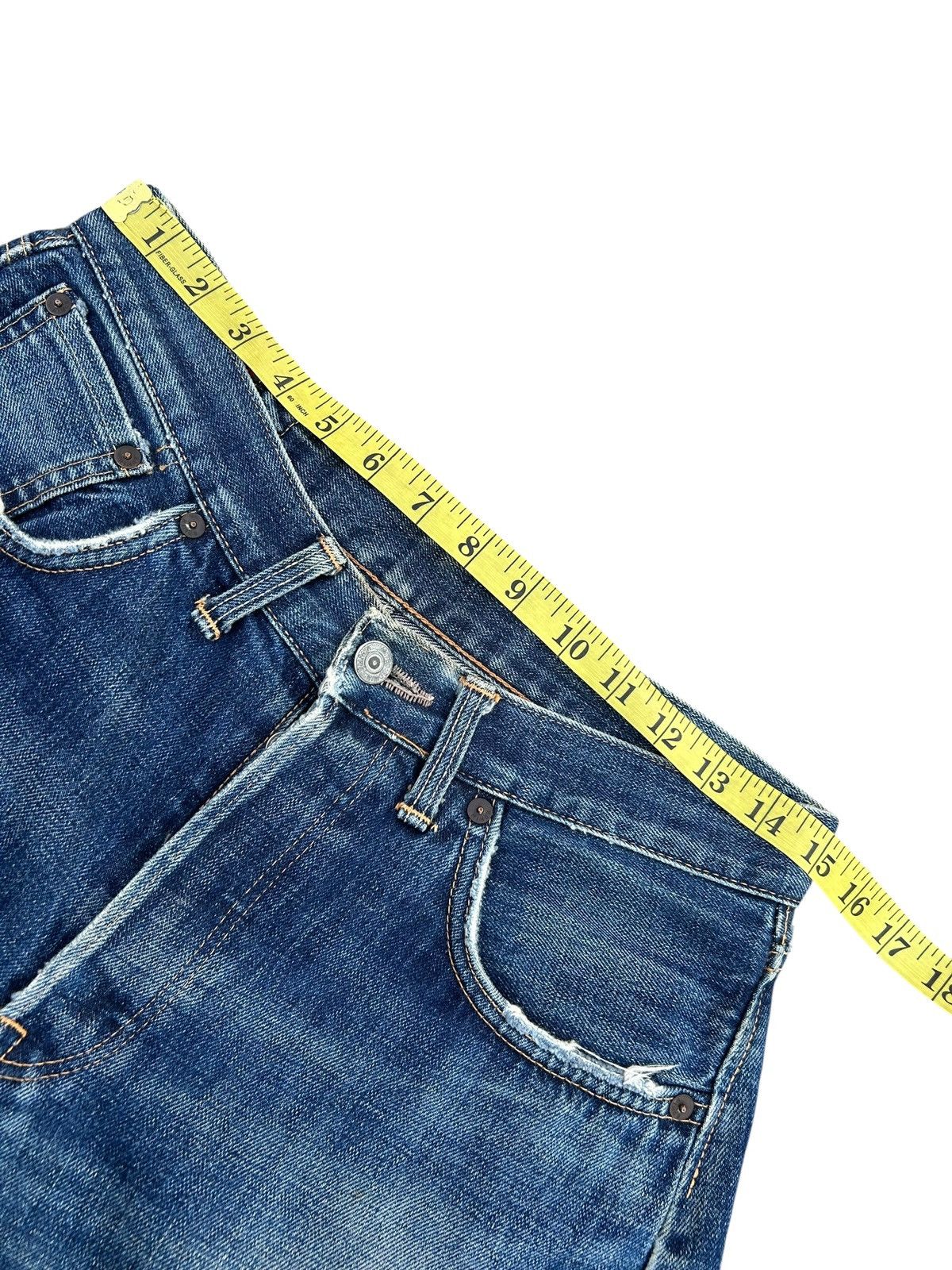 Kapital VINTAGE EDWIN 505XS SELVEDGE DISTRESSED DENIM JEANS Size US 30 / EU 46 - 18 Thumbnail