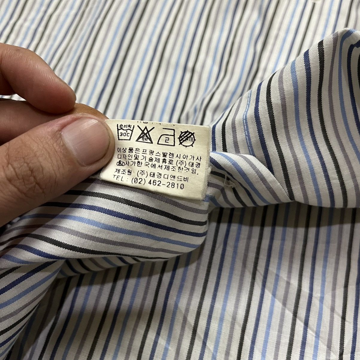 Balenciaga Balenciaga Striped Short-Sleeve Shirt Size US XL / EU 56 / 4 - 8 Thumbnail
