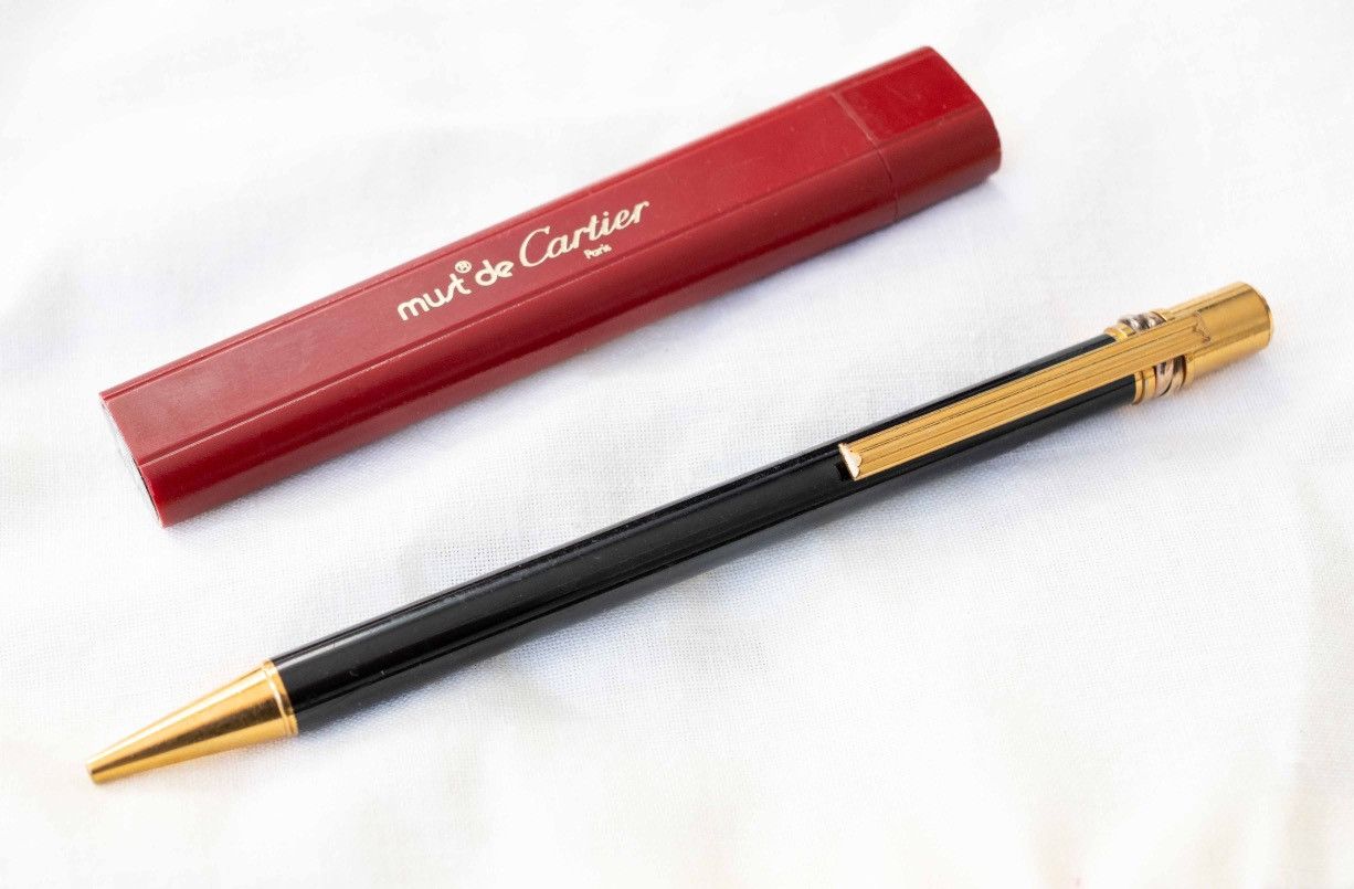 Cartier CARTIER vintage black & gold pen with case Size ONE SIZE - 1 Thumbnail