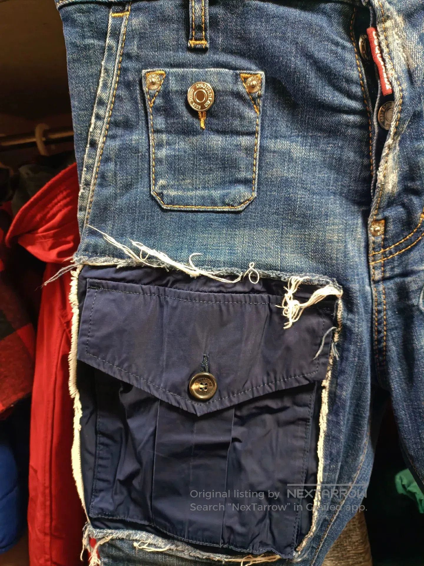 Dsquared2 Dsquared2 Sailboat Nylon Patchwork Cargo Jeans. Size US 28 / EU 44 - 3 Thumbnail