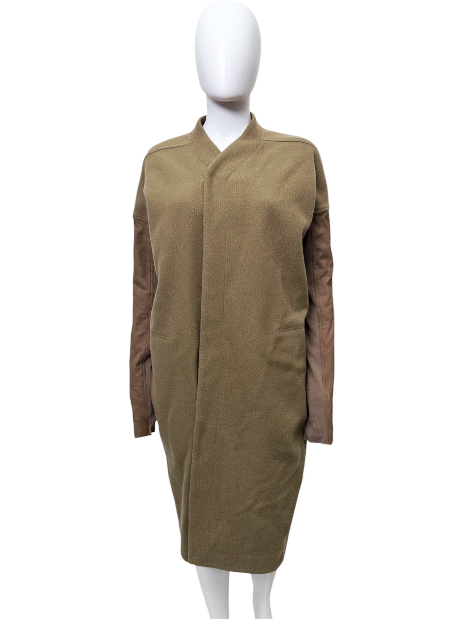 Rick Owens S/S 2015 "FAUN" Brown Wool and Suede Coat Size M / US 6-8 / IT 42-44 - 1 Thumbnail