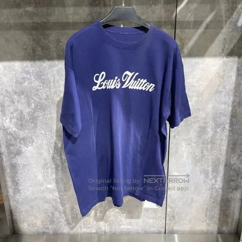 Louis Vuitton Purple Cotton Men's T-Shirt .