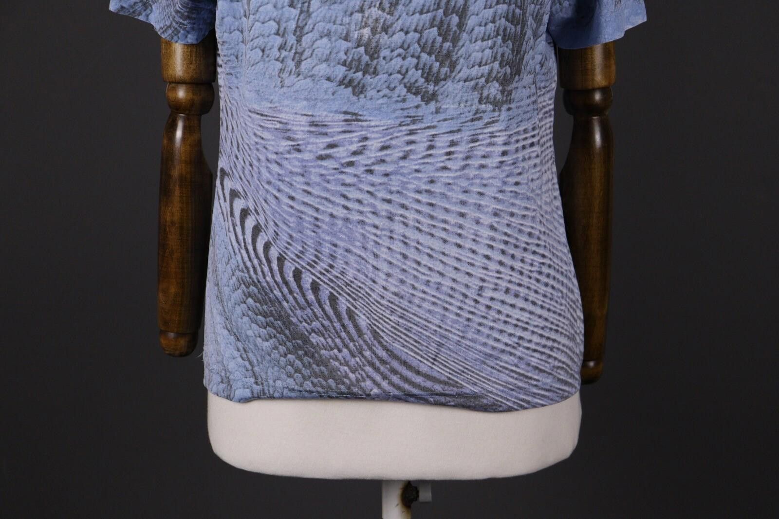 Carlo Colucci Carlo Colucci Blue Abstract Short Sleeve Top Shirt Size 42 Size M / US 6-8 / IT 42-44 - 3 Thumbnail