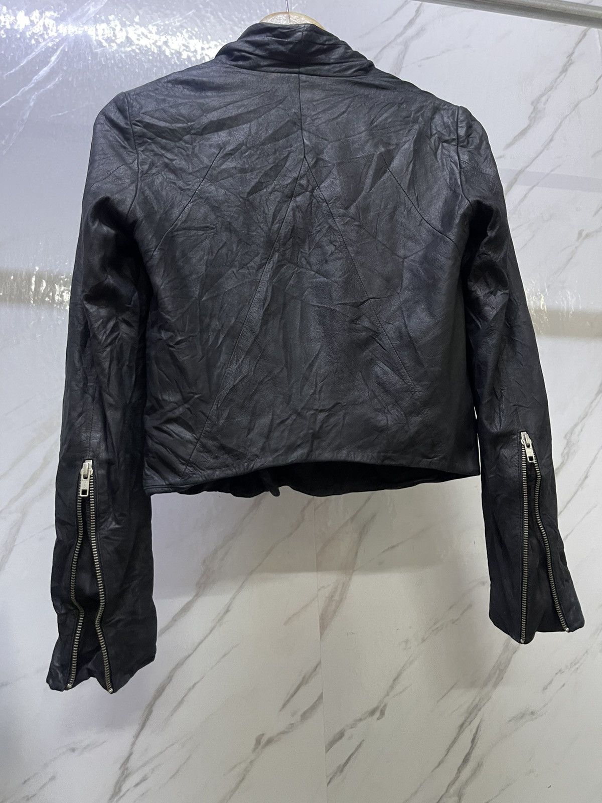 Helmut Lang Helmut Lang Draped Front Asymmetri-cal Lambskin Leather Size S / US 4 / IT 40 - 7 Thumbnail