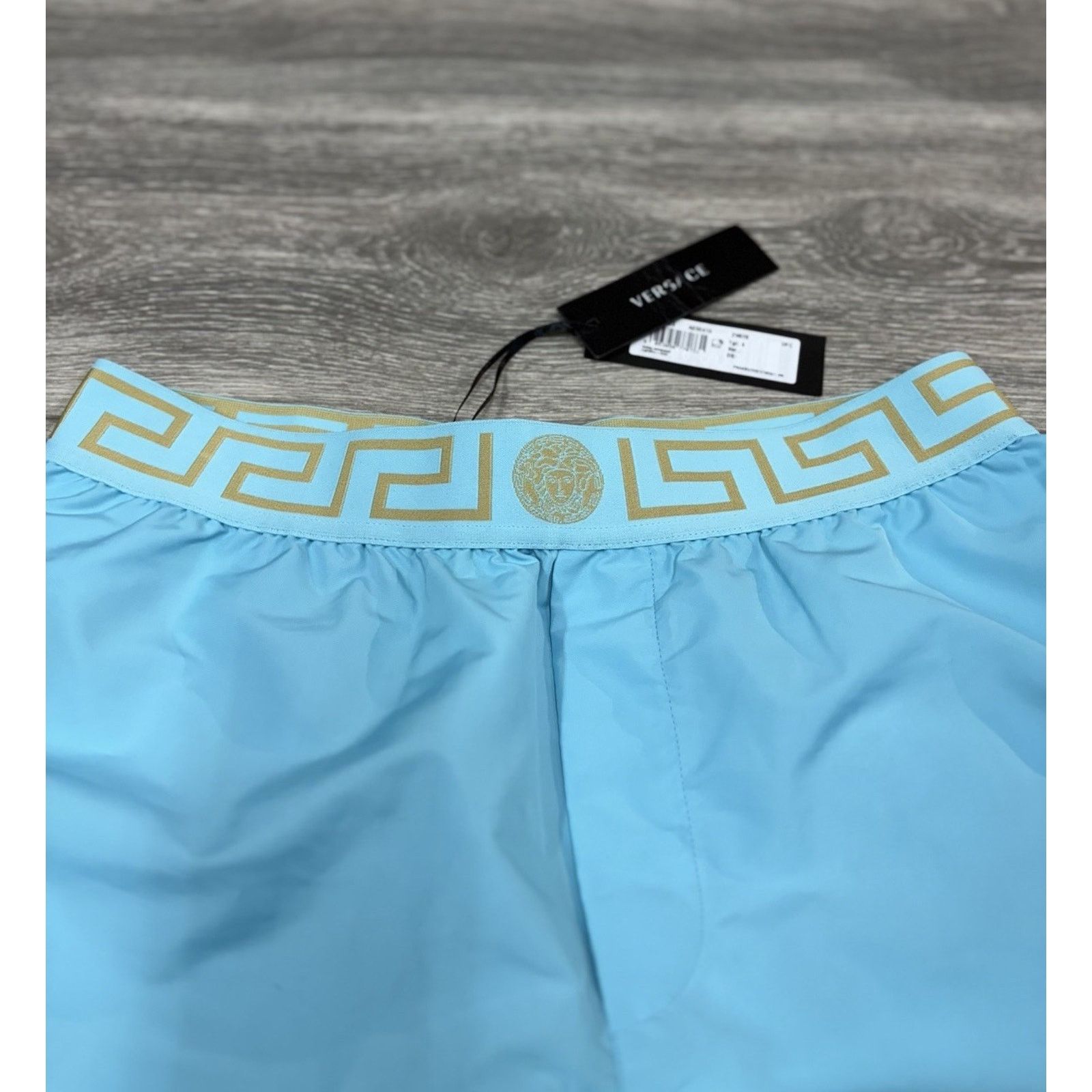 Versace Size 5 - Versace Greca Border Swim Shorts' Blue ' | NEW! Size US 31 - 6 Thumbnail