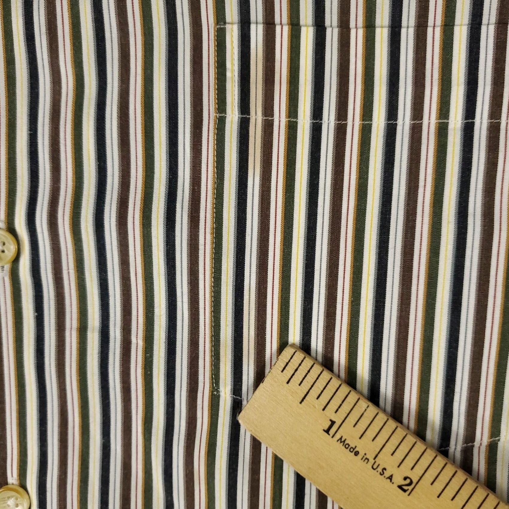 Vintage Haupt Shirt Mens Medium Beige Blue Striped Button-Up Long Sleeve Shirt Size US M / EU 48-50 / 2 - 4 Thumbnail