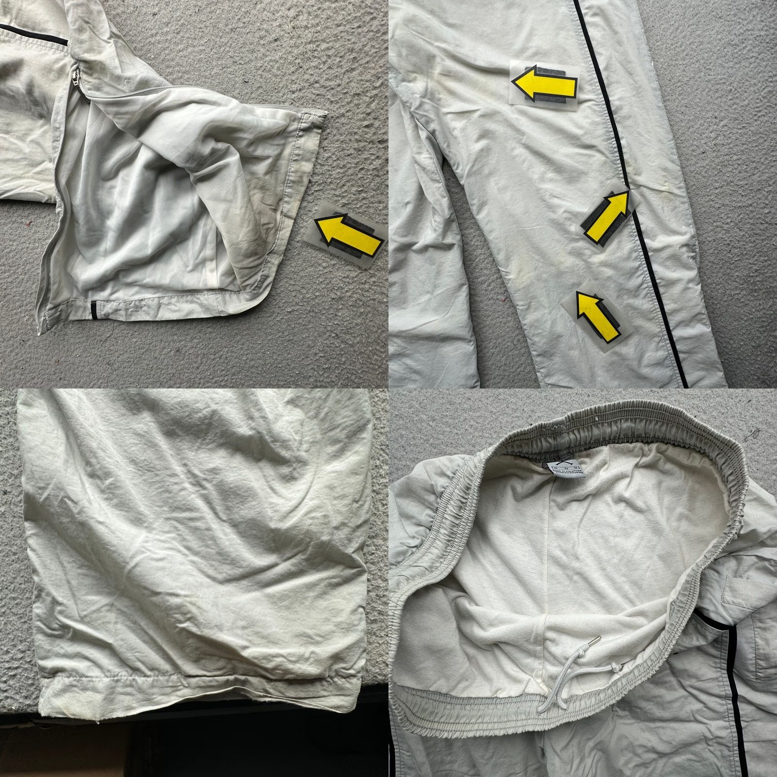 Nike VINTAGE Nike Air Jordan Lined Nylon Warm Up Ankle Zip Pants Mens XL Gray Men's XL Wide-Leg Size US 36 / EU 52 - 8 Thumbnail