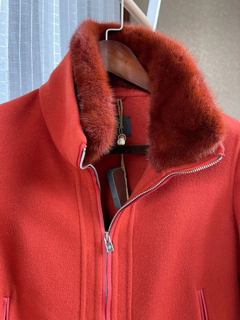 Loro Piana LORO PIANA Orange woolen coat with collar Size M / US 6-8 / IT 42-44 - 4 Thumbnail
