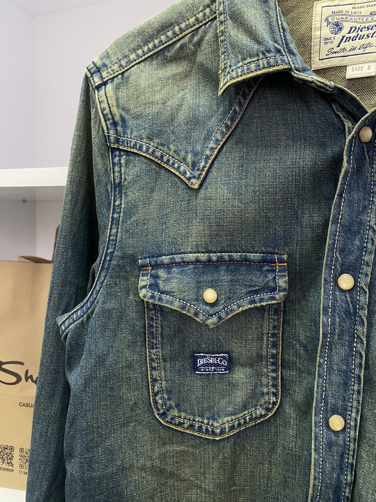 Vintage Diesel Button Up Jeans Shirt