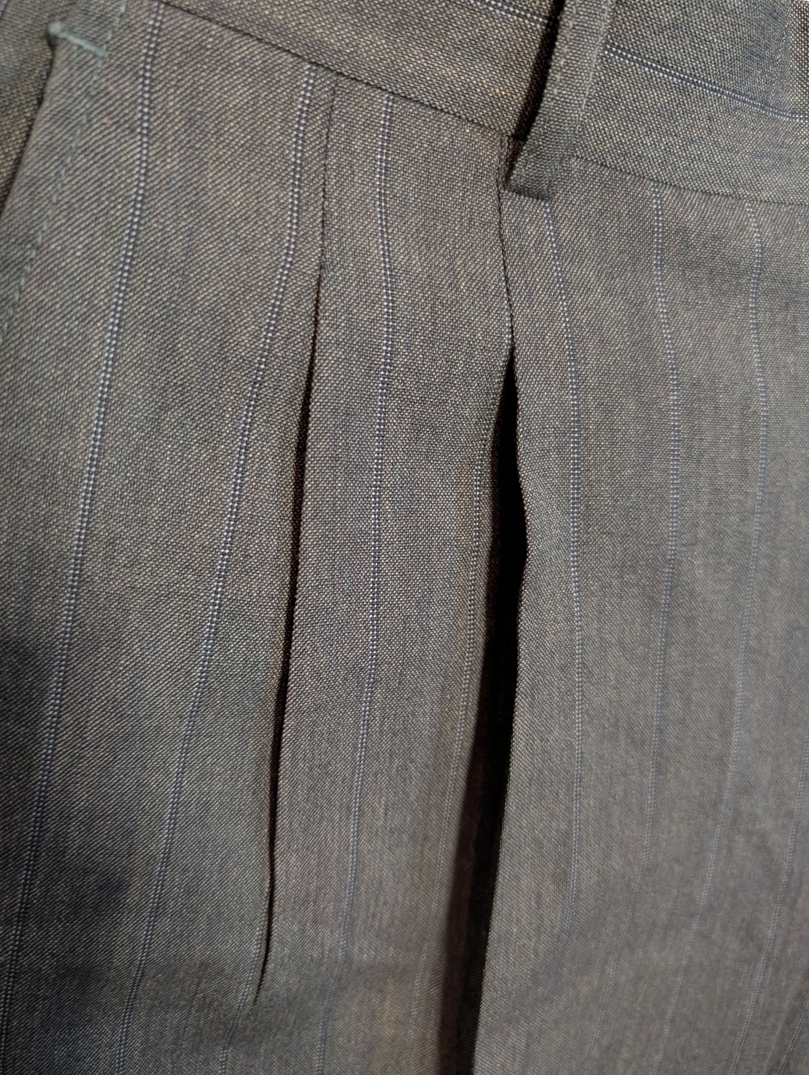 Other DORMEL ITALY gray striped wool tailored dress trousers Size US 33 - 3 Thumbnail