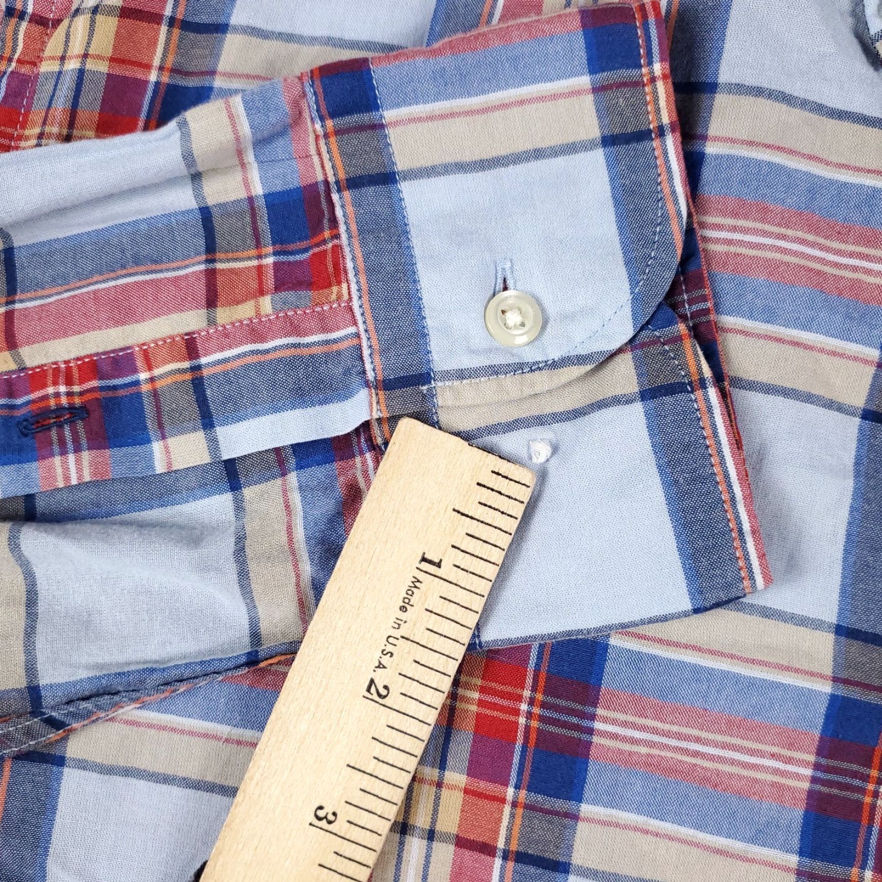 Tommy Hilfiger Tommy Hilfiger Shirt Mens Large Blue Red Plaid Casual Button Up Long Sleeve Size US L / EU 52-54 / 3 - 3 Thumbnail