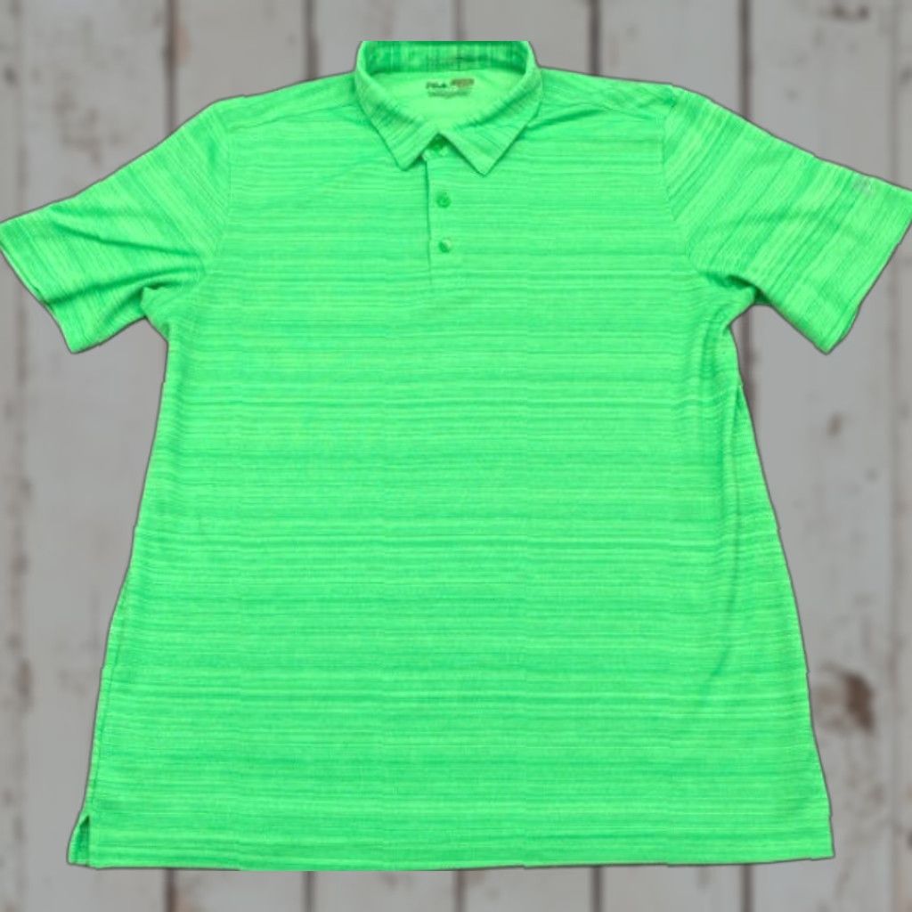 Fila Fila Sport Polo Shirt Polo Men L Green Striped 5231 Size US L / EU 52-54 / 3 - 1 Thumbnail