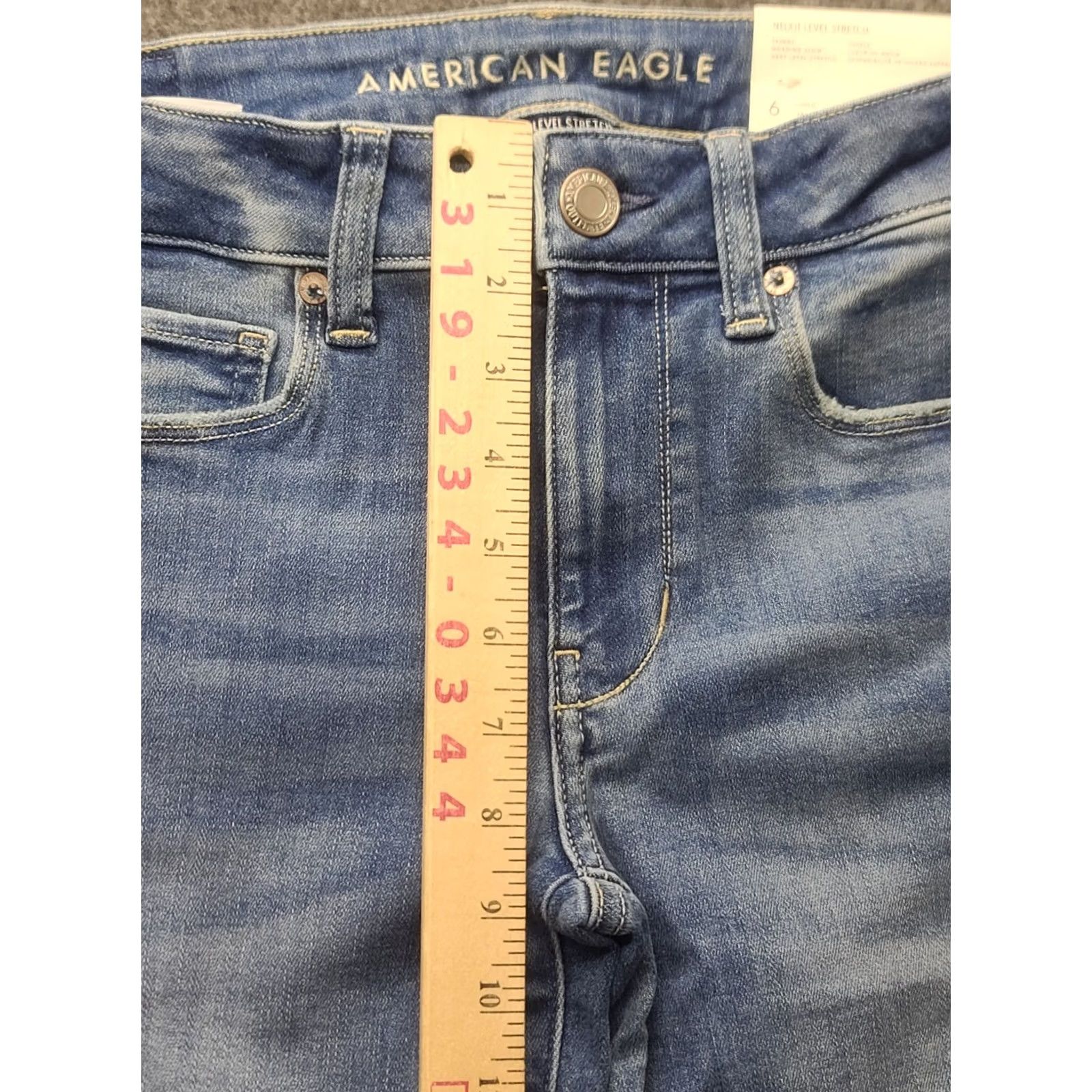 American Eagle Outfitters American Eagle Outfitters Jeans Womens 6 Tall 28x32 Skinny Fit Ankle Distressed Stretch Blue Denim 90s Womens Size 28" / US 6 / IT 42 - 4 Thumbnail