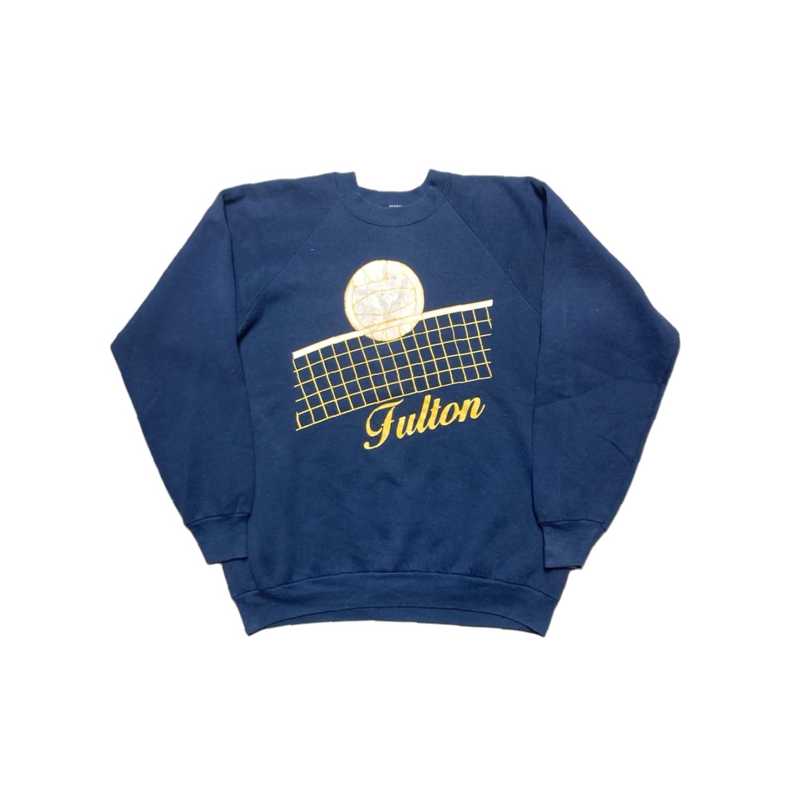 Fruit Of The Loom VINTAGE 80s Volleyball Sweatshirt Fulton fruit of the loom Sports XL Men Blue Pullover Size US XL / EU 56 / 4 - 1 Thumbnail