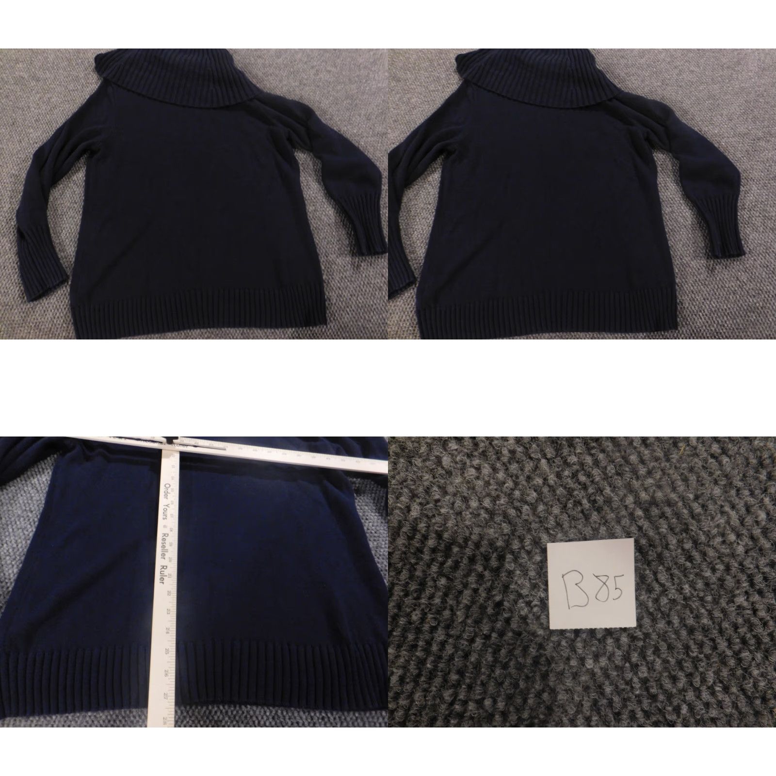 Nautica Nautica Sweater Pullover XL Blue Crew Neck Long Sleeve Crochet Knit Cotton Regular Women - stretch, solid, chunky-knit Size XL / US 12-14 / IT 48-50 - 8 Thumbnail