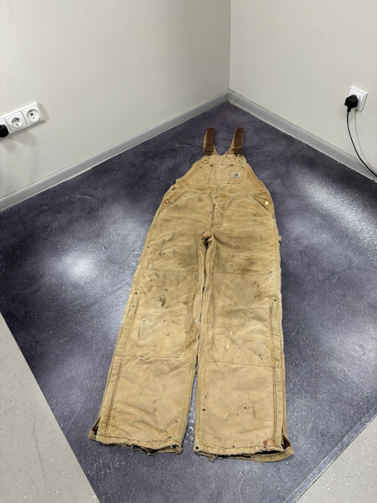 Carhartt Vintage 90s Carhartt Double Knee USA Work Dungaree Overall Size US 34 / EU 50 - 5 Thumbnail