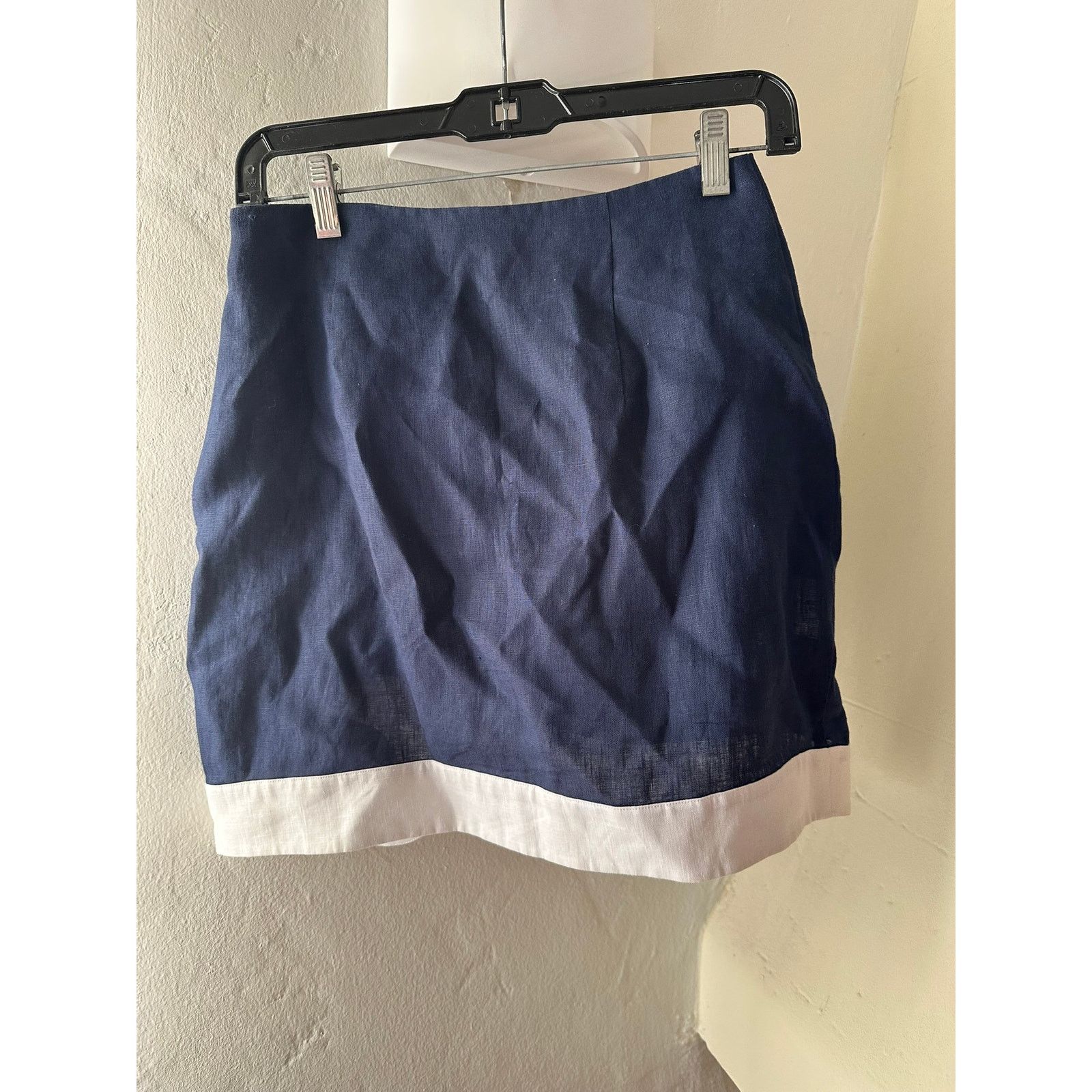 Staud STAUD Leandro Wave Skirt Navy White S Size 27" / US 4 / IT 40 - 3 Thumbnail