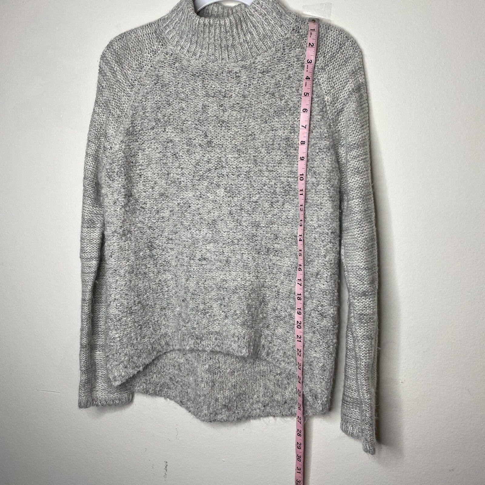 Other John + Jenn Gray Marled High-Low Mock Neck Sweater SP Size S / US 4 / IT 40 - 8 Thumbnail