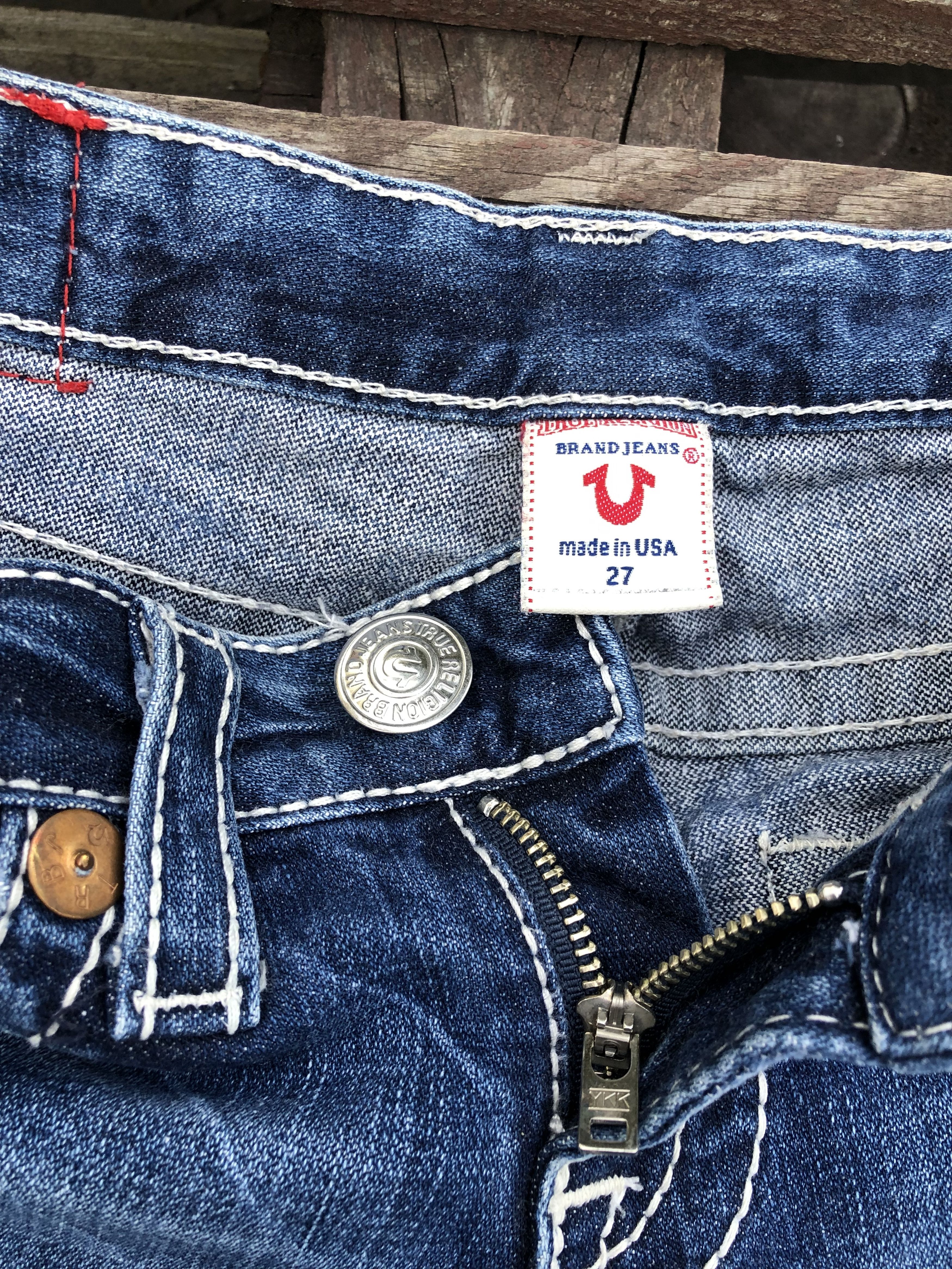 True Religion True Religion Y2K Vintage Johnny Big T Denim Jeans Size 27 Size 27" / US 4 / IT 40 - 6 Thumbnail