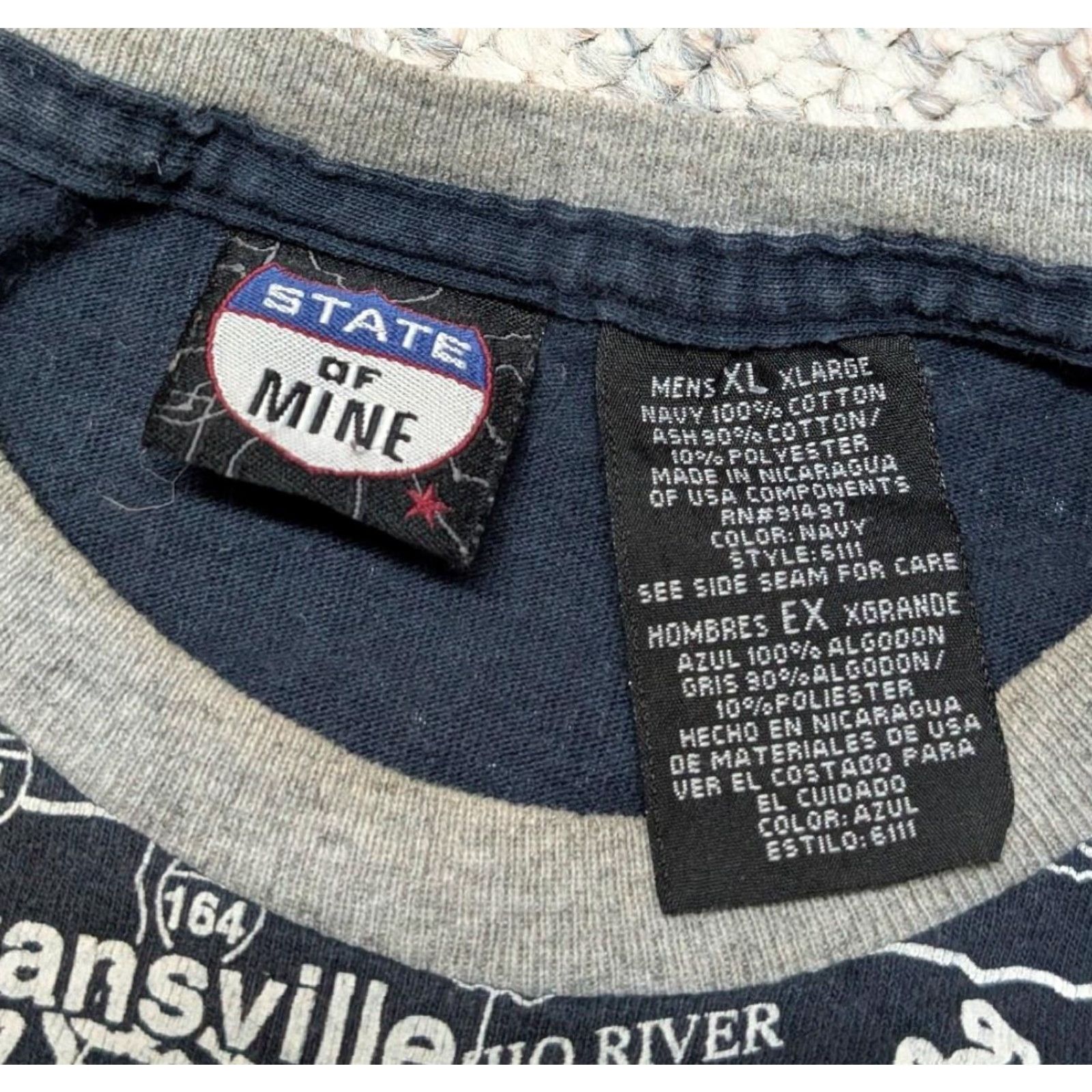 Vintage VINTAGE TENNESSEE shirt XL blue State of Mine 90s Y2K mens t-shirt Railroad Map theme Size US XL / EU 56 / 4 - 3 Thumbnail