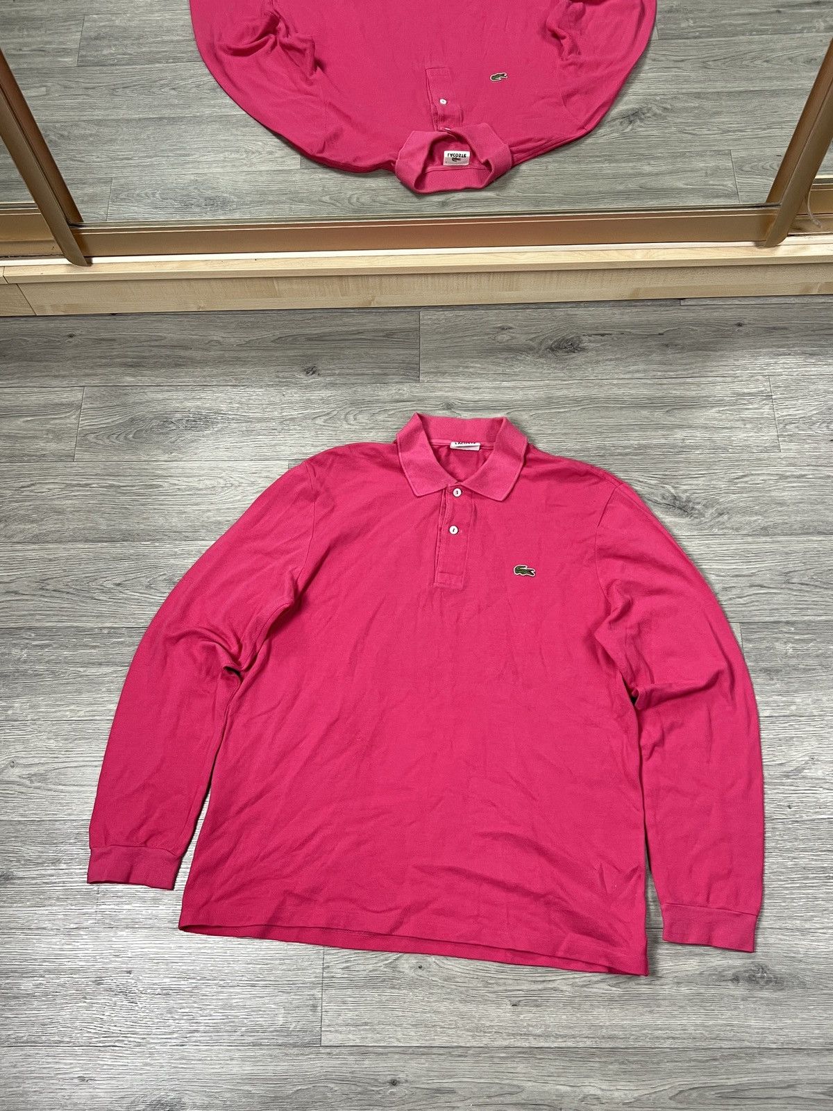 Lacoste Vintage Lacoste men’s long sleeve polo shirt pink size 4 M Size US M / EU 48-50 / 2 - 1 Thumbnail