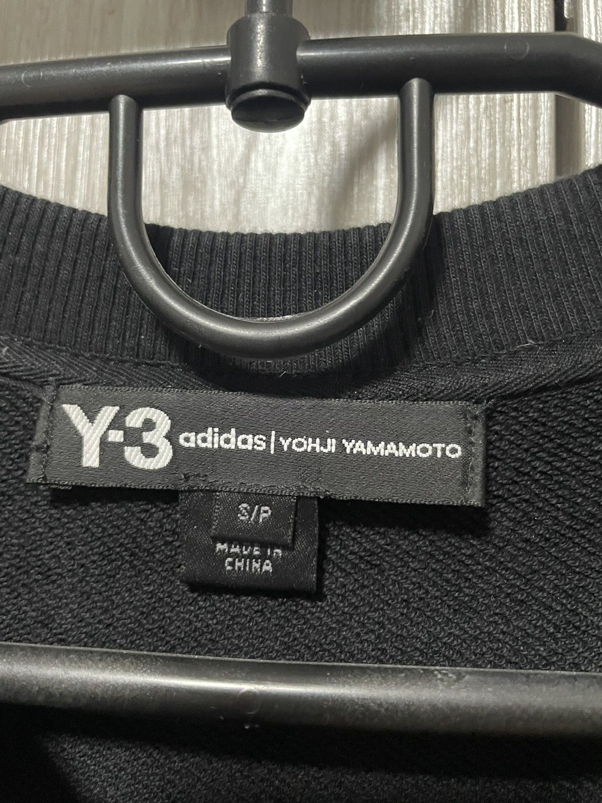 Adidas × Japanese Brand × Yohji Yamamoto Yohji Yamamoto Y3 Adidas Sweatshirt Crewneck Black Logo Size US M / EU 48-50 / 2 - 8 Thumbnail