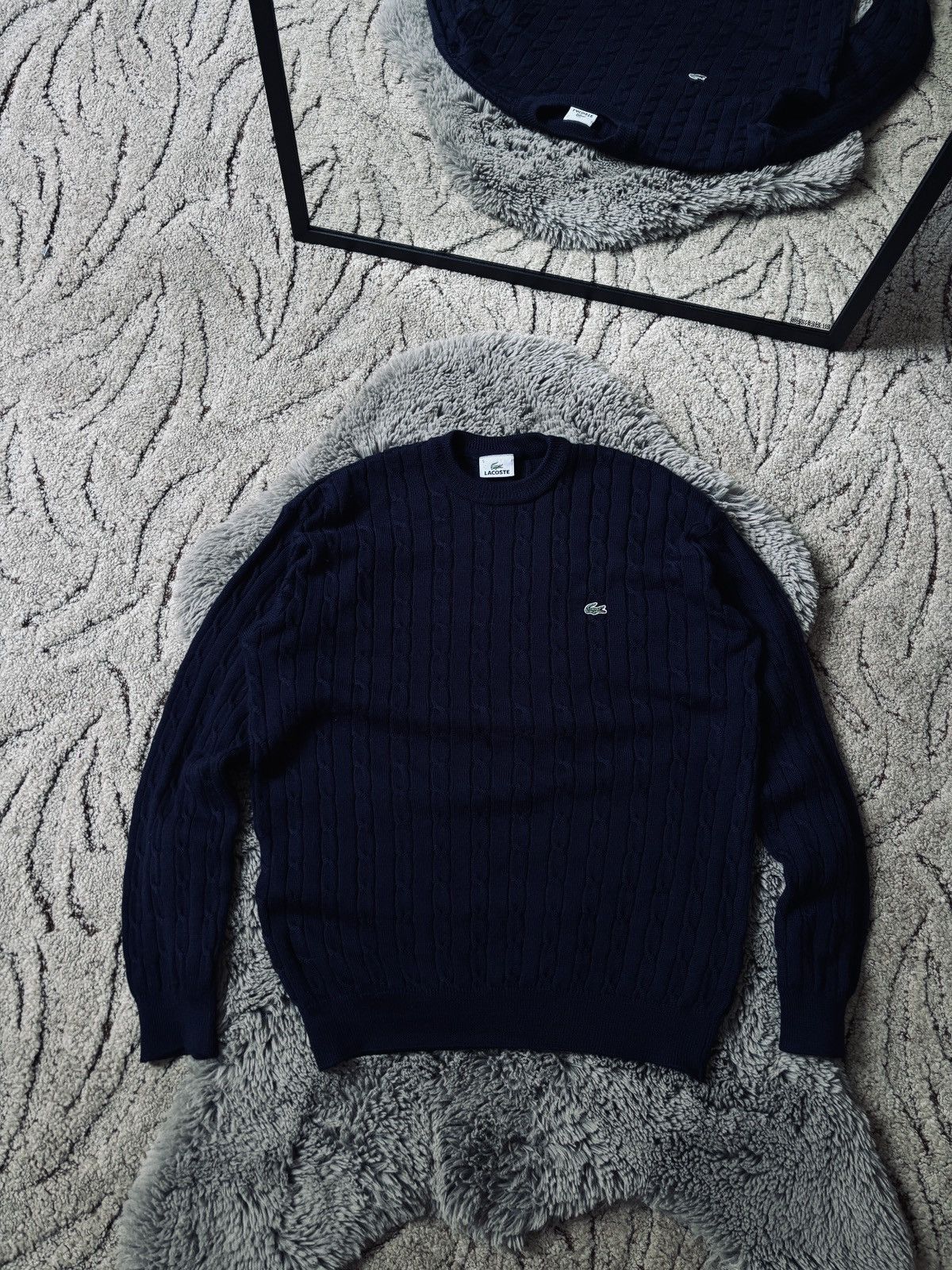 Lacoste × Vintage Lacoste sweater vintage cable knit wool sweatshirt Size US L / EU 52-54 / 3 - 3 Thumbnail