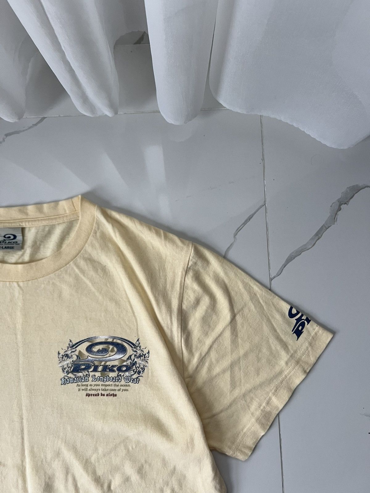 Japanese Brand × Vintage 90's PIKO RARE HAWAIIAN LONGBOARD WEAR RETRO SURF TEE Y2K Size US XL / EU 56 / 4 - 5 Thumbnail