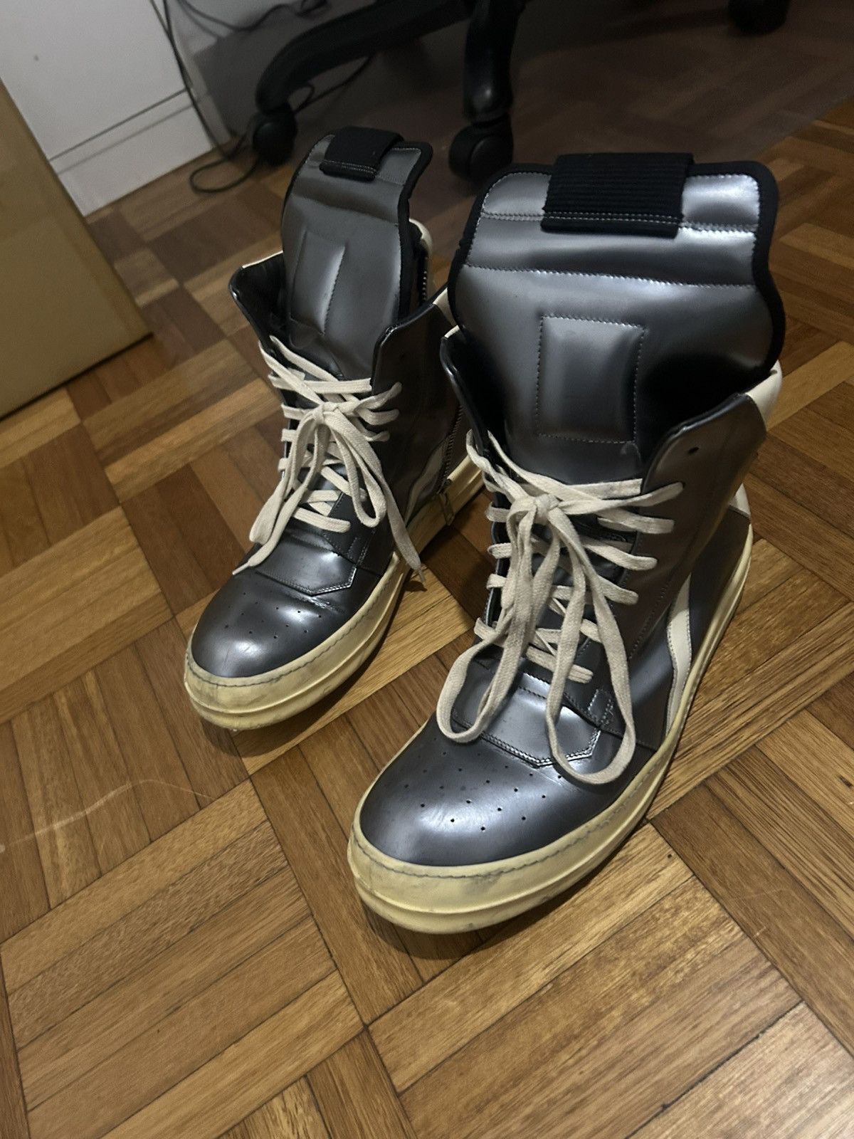 Rick Owens Rick Owens Geobaskets Silver Size US 8.5 / EU 41-42 - 3 Thumbnail