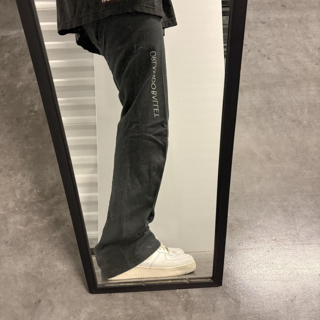 Japanese Brand × Vintage Crazy Vintage Y2K/2000s Wideleg Black Yoga SweatPants! Size US 32 / EU 48 - 1 Thumbnail