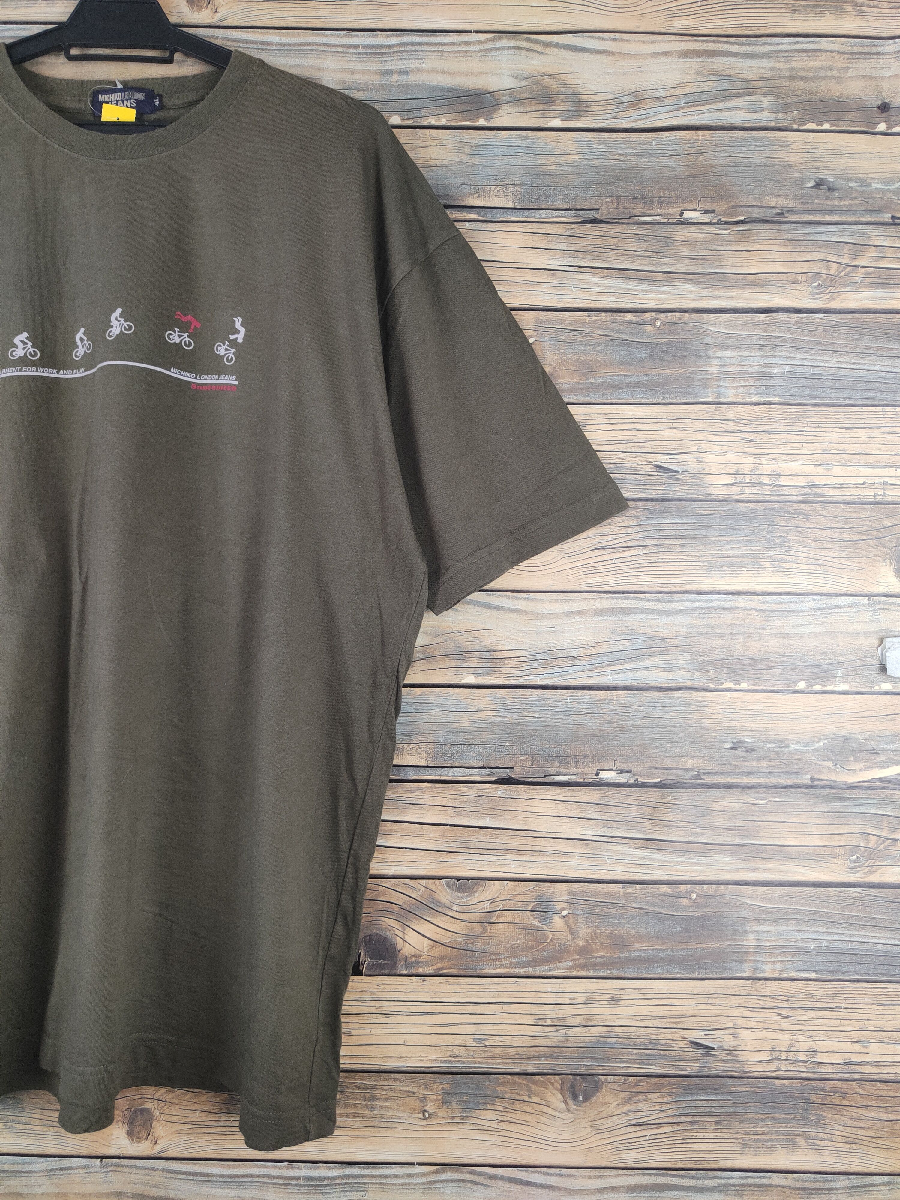 Michiko Koshino London DL Michiko London Jeans Olive Short Sleeve T-shirt #2764 Size US XL / EU 56 / 4 - 6 Thumbnail