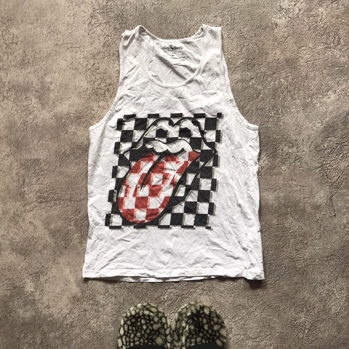 Vintage Vintage Rolling Stones Checkerboard Graphic Tank Top Grunge Size US M / EU 48-50 / 2 - 1 Thumbnail