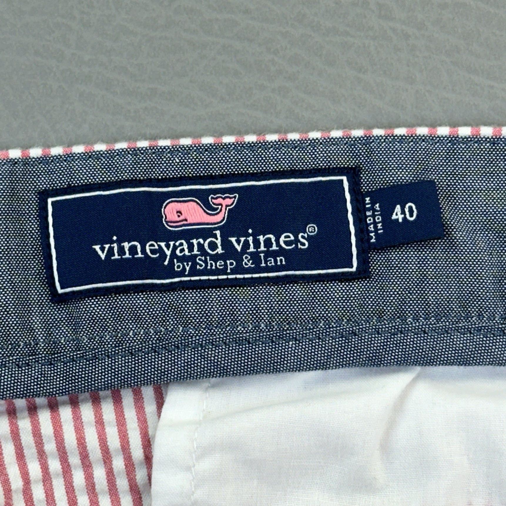 Vineyard Vines Vineyard Vines Breaker Shorts Mens 40 Red White Seersucker Stretch Casual Preppy Size US 40 / EU 56 - 5 Thumbnail
