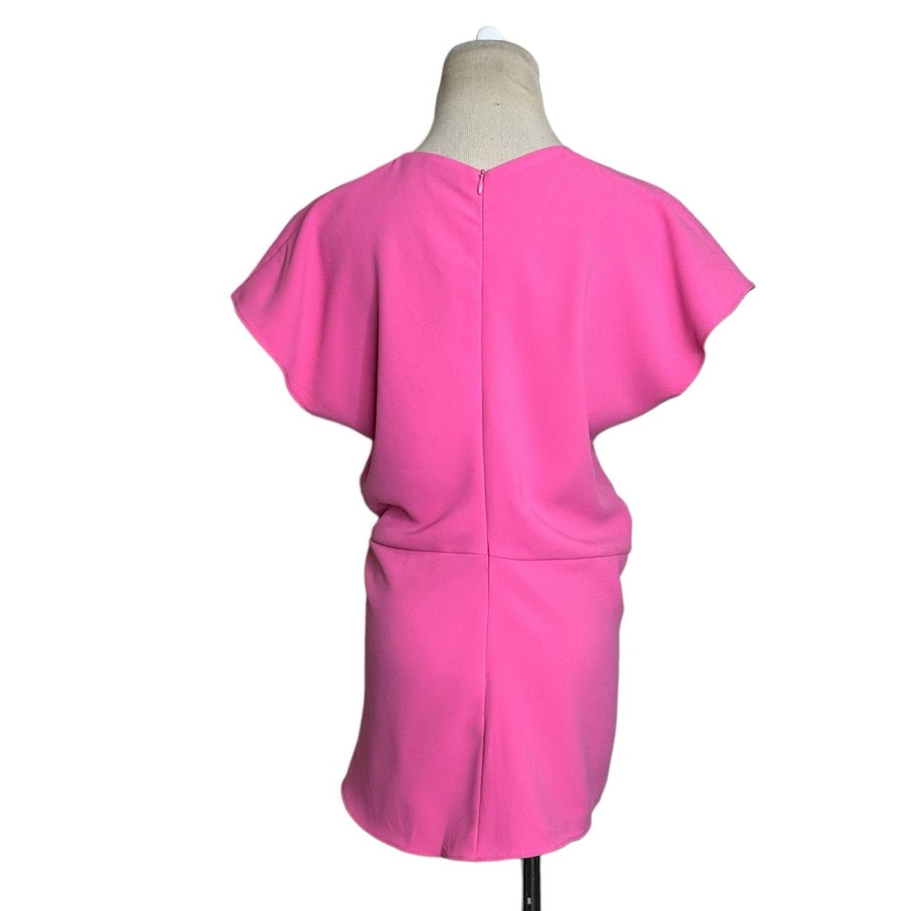 Zara Zara pink deep V neck crossed twist blouse size Medium Size M / US 6-8 / IT 42-44 - 2 Thumbnail