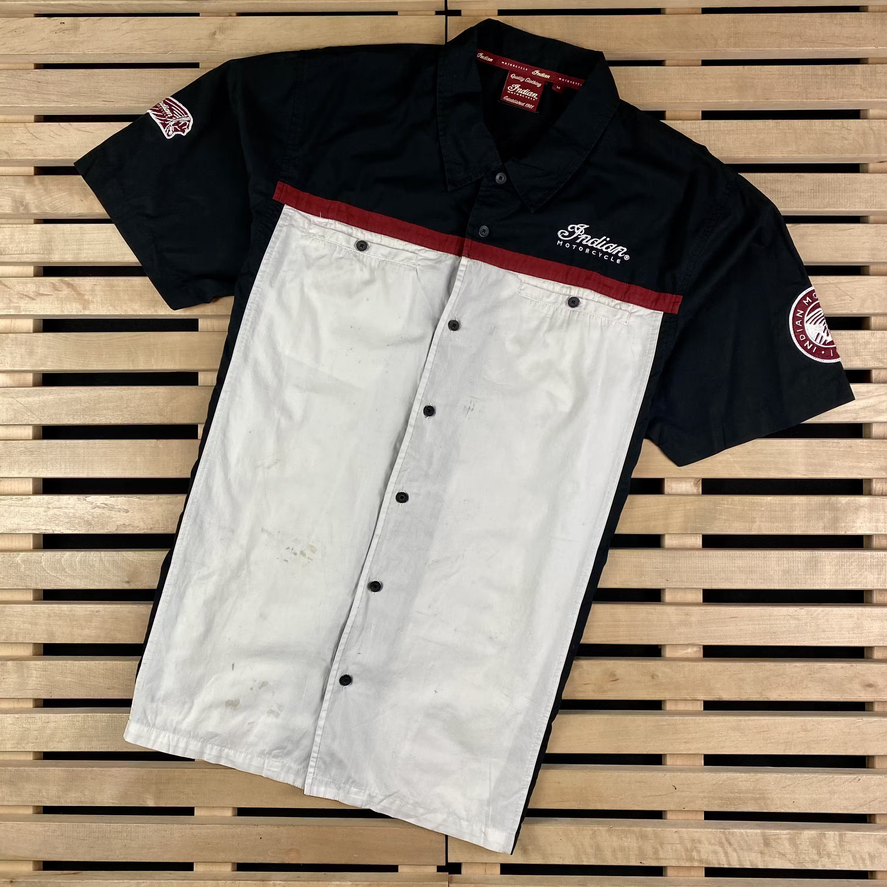 Indian Motorcycle × Vintage Mens Vintage Shirt Indian Motorcycle Size M Size US M / EU 48-50 / 2 - 1 Thumbnail