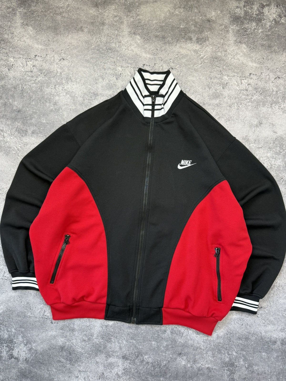Nike Vintage 90s Nike Track Top Jacket Retro Swoosh Y2K Drill Size US XL / EU 56 / 4 - 6 Thumbnail