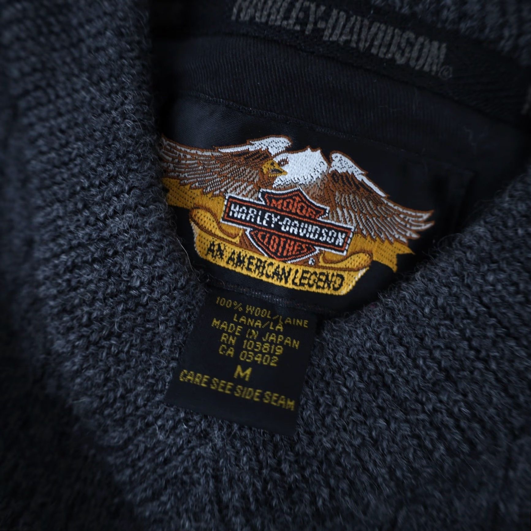 Harley Davidson VINTAGE Harley Davidson 03 Knit Sweater Shirt Mens Medium Gray Wool Pullover Size US M / EU 48-50 / 2 - 6 Thumbnail