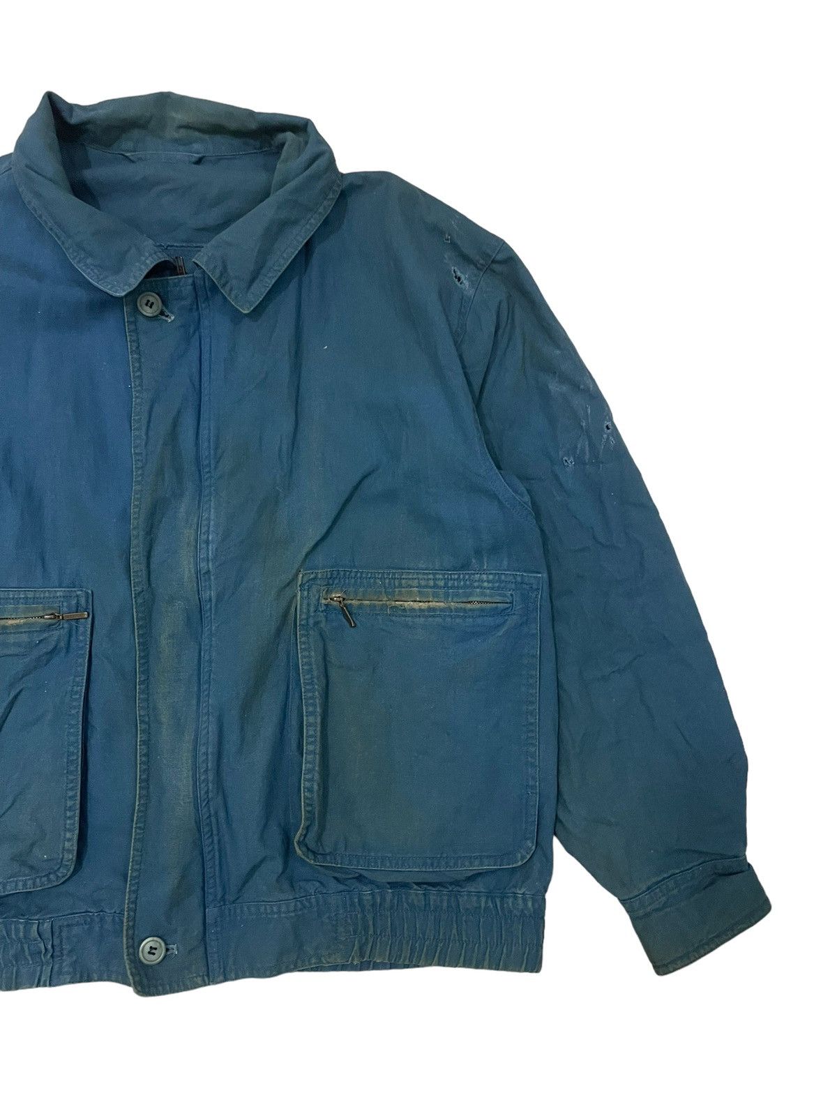 Japanese Brand × Vintage Vintage Work Wear Thrashed Jacket Size US L / EU 52-54 / 3 - 3 Thumbnail