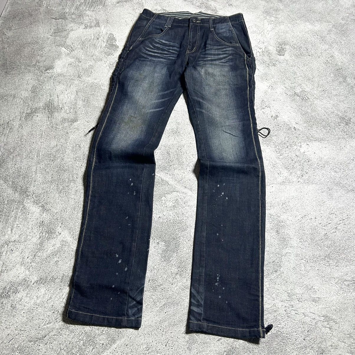 Japanese Brand Vintage Pants Denim PPFM DESTRUCT Strect Material Size US 35 - 8 Thumbnail