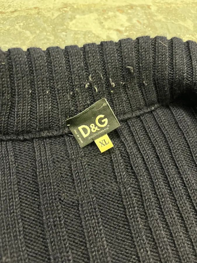 Dolce & Gabbana 2000s Dolce & Gabbana Navy Minimalist Zip-Up Sweater Size US M / EU 48-50 / 2 - 9 Thumbnail