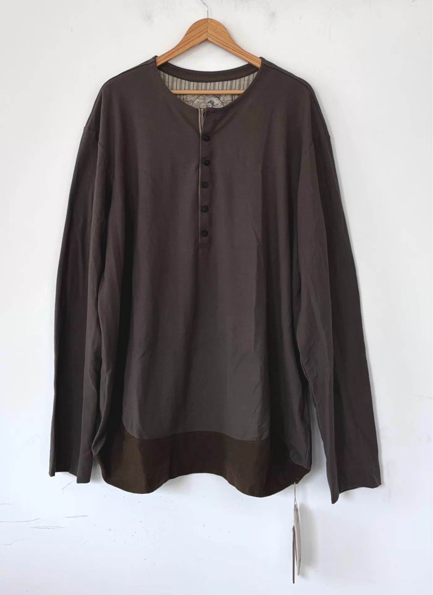 Ziggy Chen Ziggy Chen 25aw Men's Henley LS Tee 50 Paneled Size US M / EU 48-50 / 2 - 1 Thumbnail