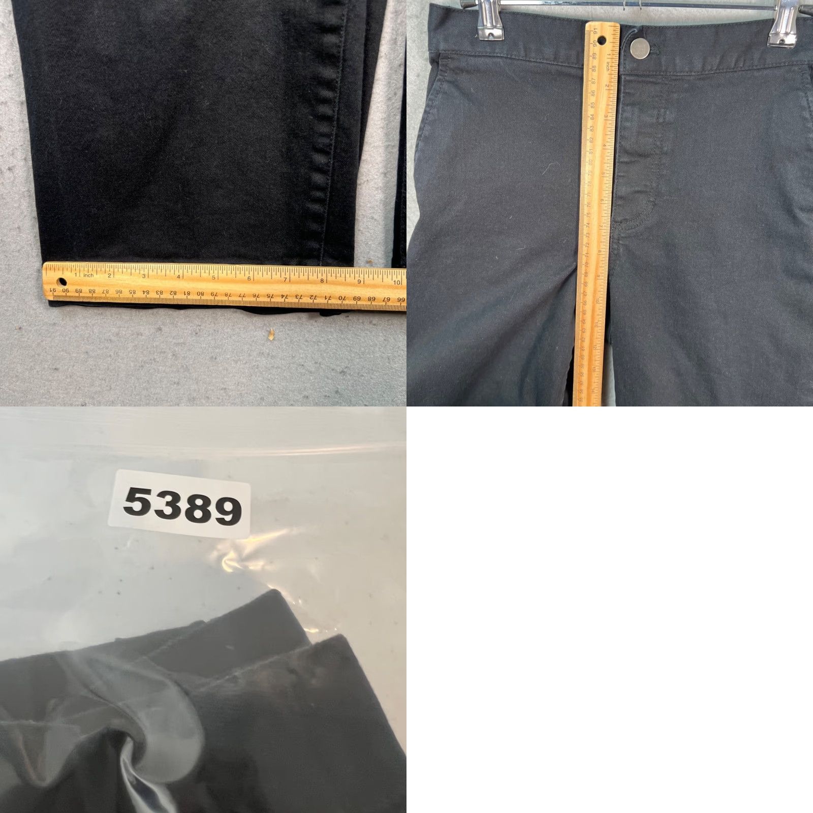 Oak + Fort Oak + Fort Womens Medium Black Cropped Wide-Leg Pants Cotton Blend Size 32" / US 10 / IT 46 - 8 Thumbnail