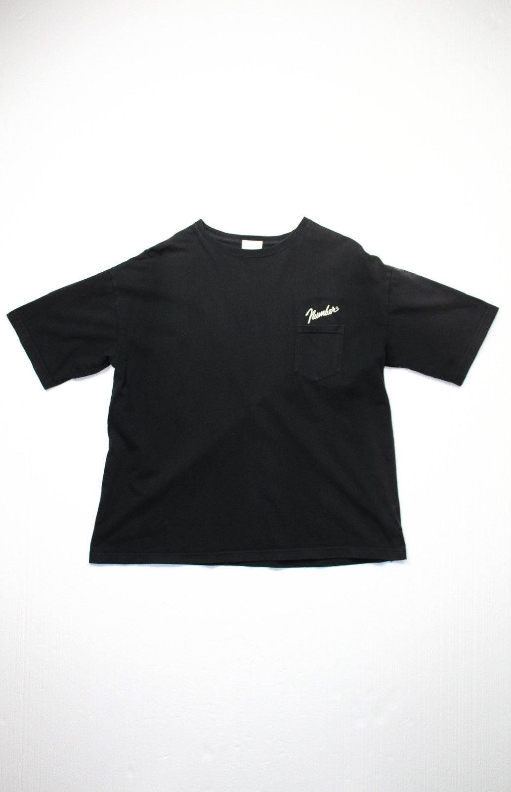 Image of Number N Ine Fender Logo Pocket Tee in Black, Men's (Size XL)